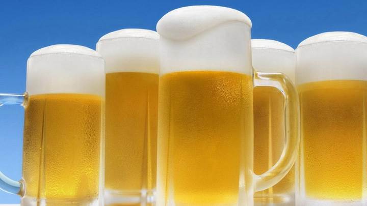 Closeup Of Beers Mugs